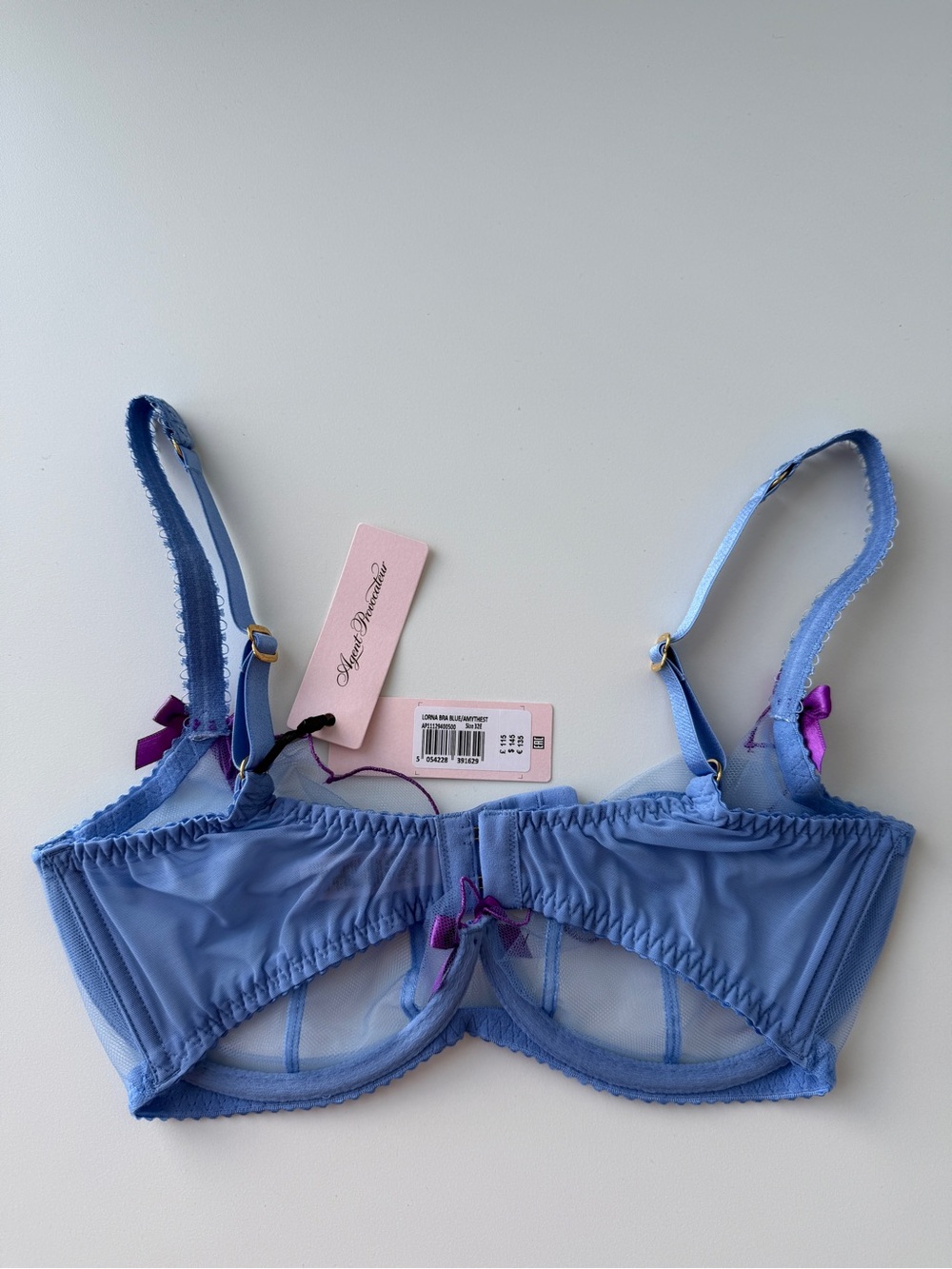BNWT Agent Provocateur Lorna bra in blue/amythest 32E - Picture 2 of 3